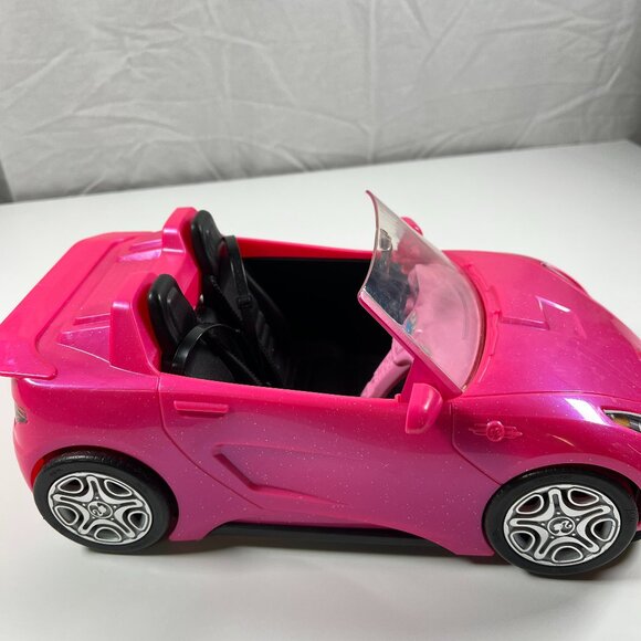 Barbie Pink Convertible 2-Seater Vehicle With Rolling Wheels - Picture 1 of 4